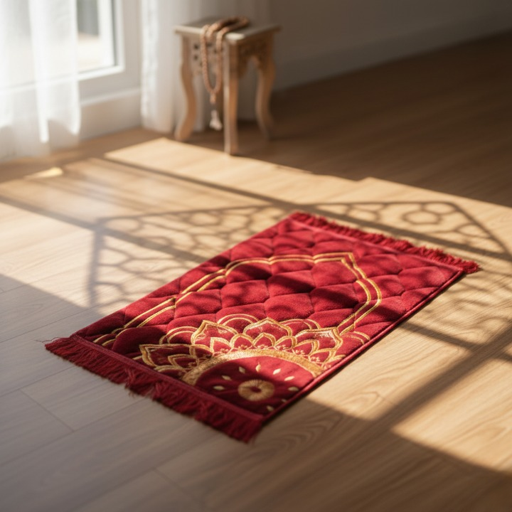 Prayer Mat Velvet Material Printed Pattern