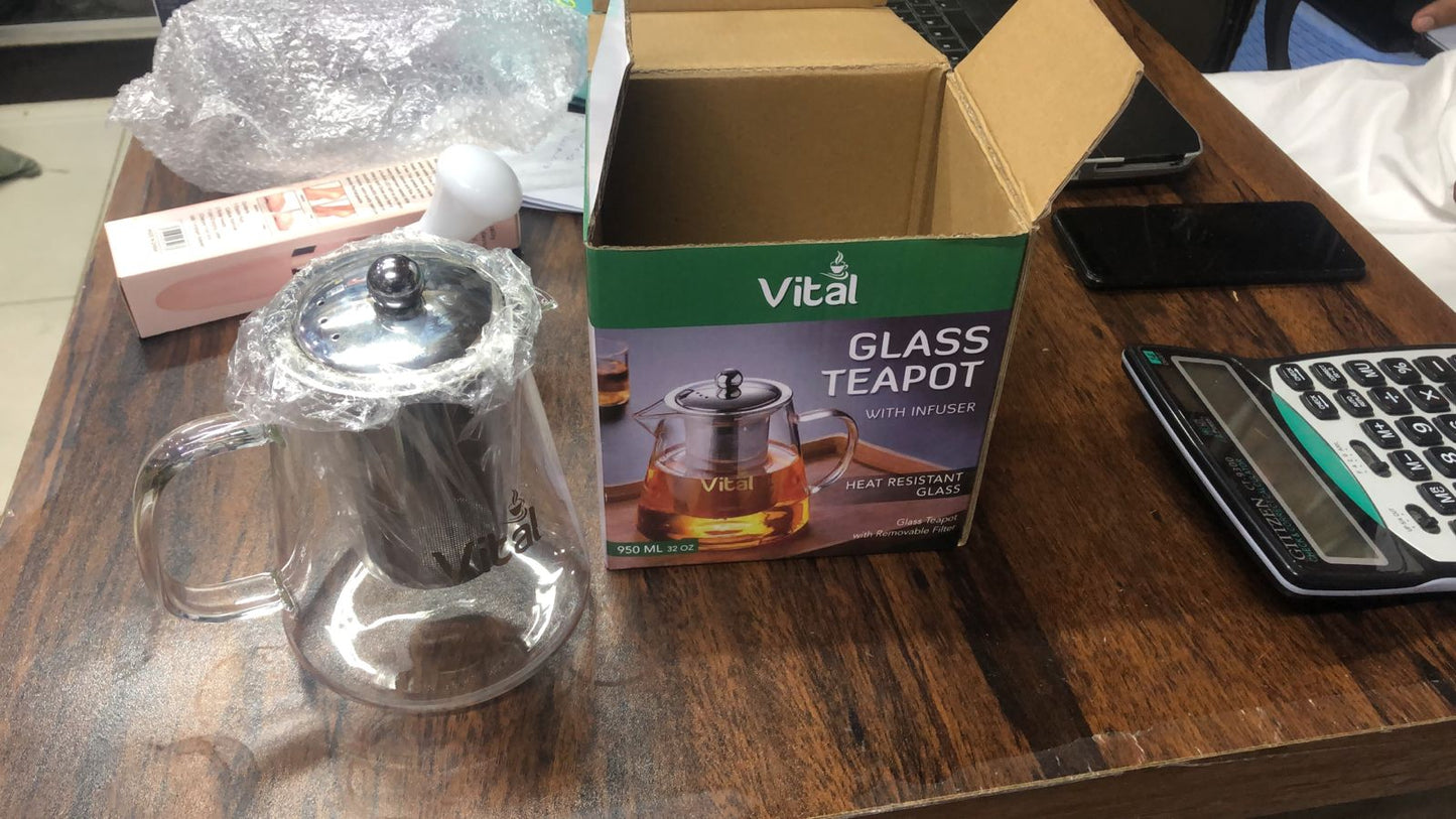 Infuser Glass Tea Jug with Stainless Steel