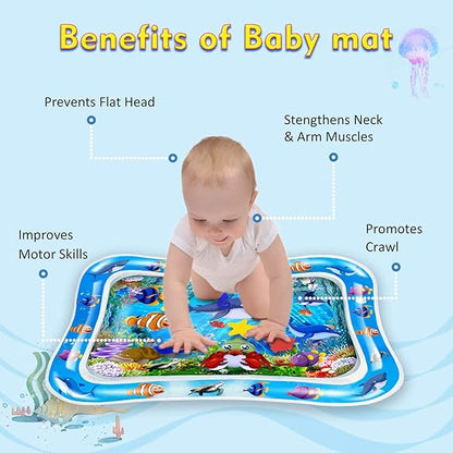 Inflatable Leakproof Tummy Time Water Mat for Kids