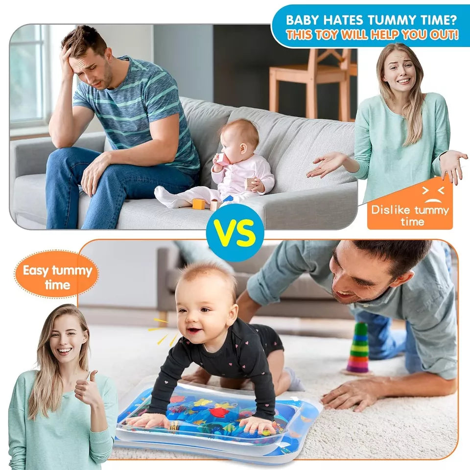 Inflatable Leakproof Tummy Time Water Mat for Kids