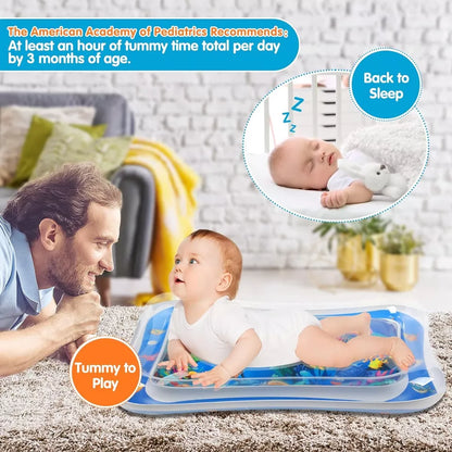 Inflatable Leakproof Tummy Time Water Mat for Kids