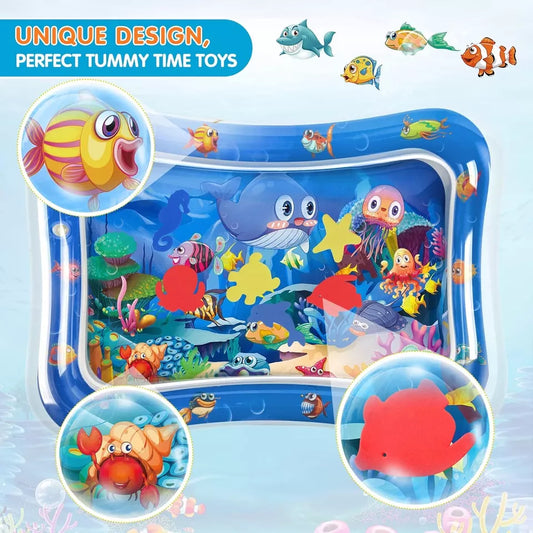 Inflatable Leakproof Tummy Time Water Mat for Kids