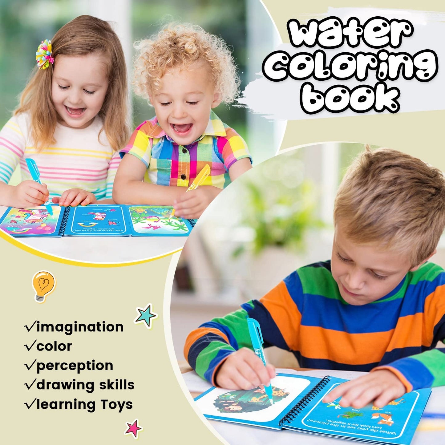 Magic Water Book Painting Drawing Coloring Book