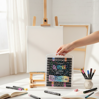 Summer Glitter Hal Tip Markers Set