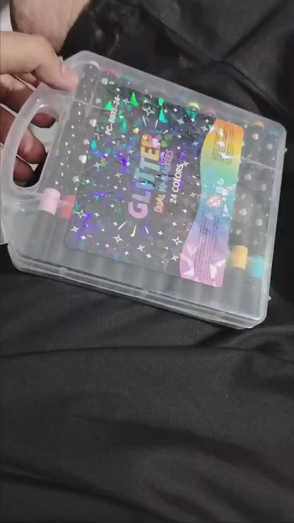 Summer Glitter Hal Tip Markers Set