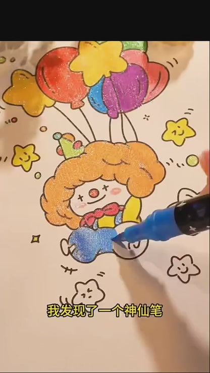 Summer Glitter Hal Tip Markers Set
